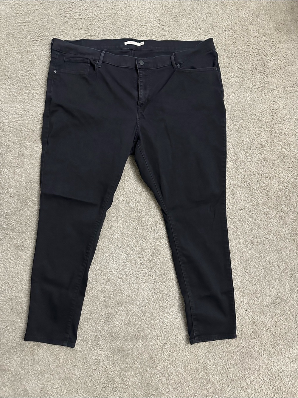 Levi’s 711 Skinny Jeans Women’s 24W Black Stretch High Rise